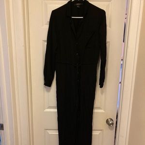 Black jumpsuit/romper cloth material